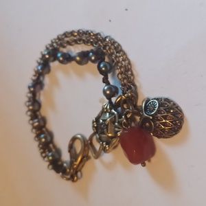 OWL BRACELET, WITH GENUINE PEARLS. USED VERY LIGHTLY. LIKE NEW